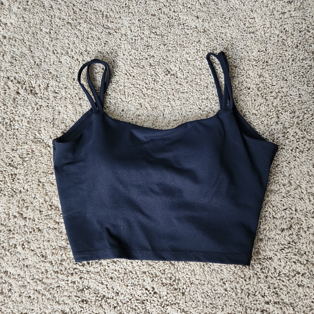 HALARA Size S Black Double-Strap Cropped Tank